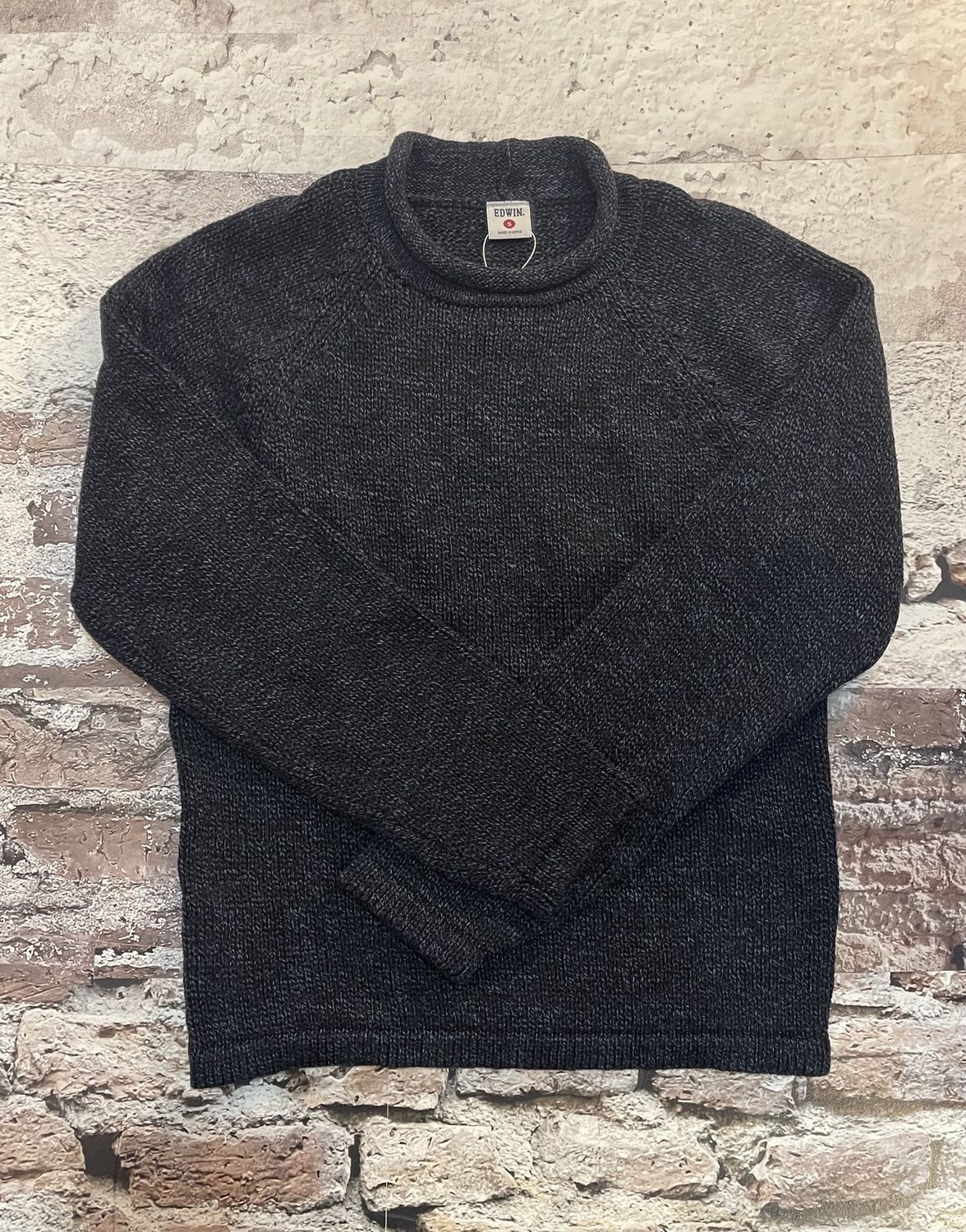 Cotton Knitted Sweater, Color: Black, Size: Small
