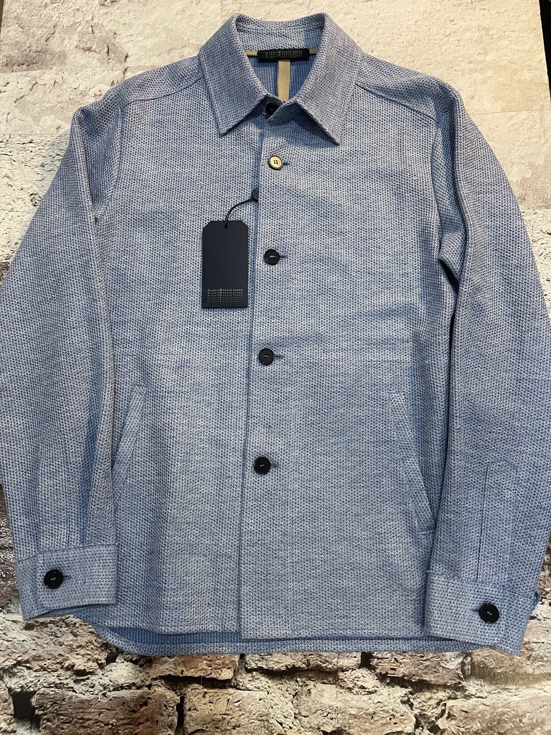 Men's Linen Honeycomb Shirt Jacket