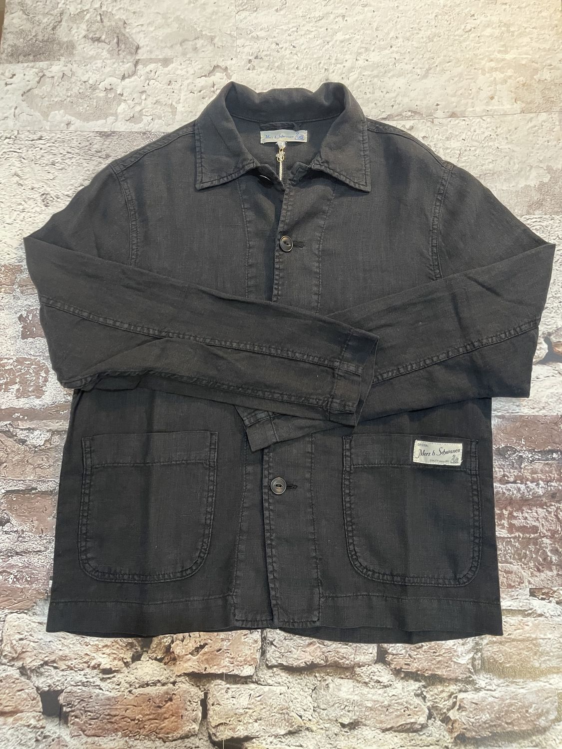 Cropped Workers Linen Jacket