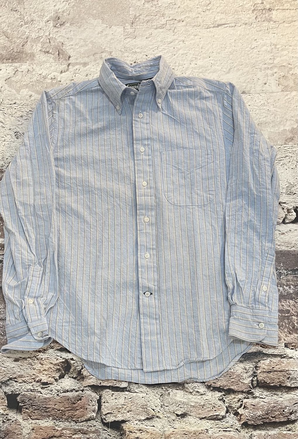Blue Organic Cotton Dobby Stripe