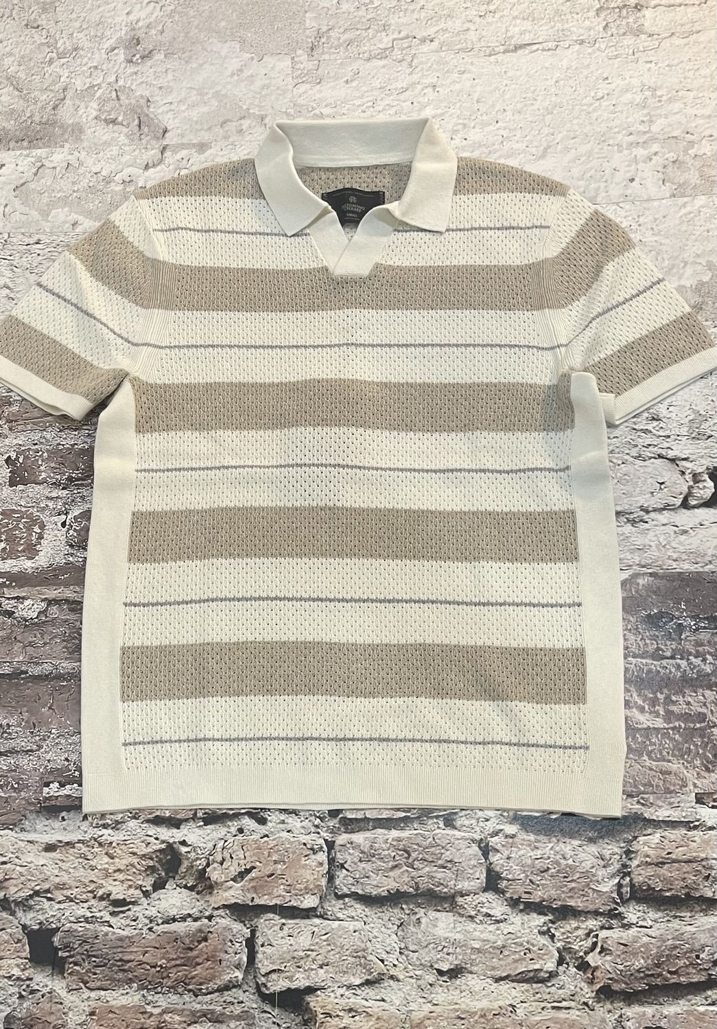 Cotton Linen Stripe Victor Polo
