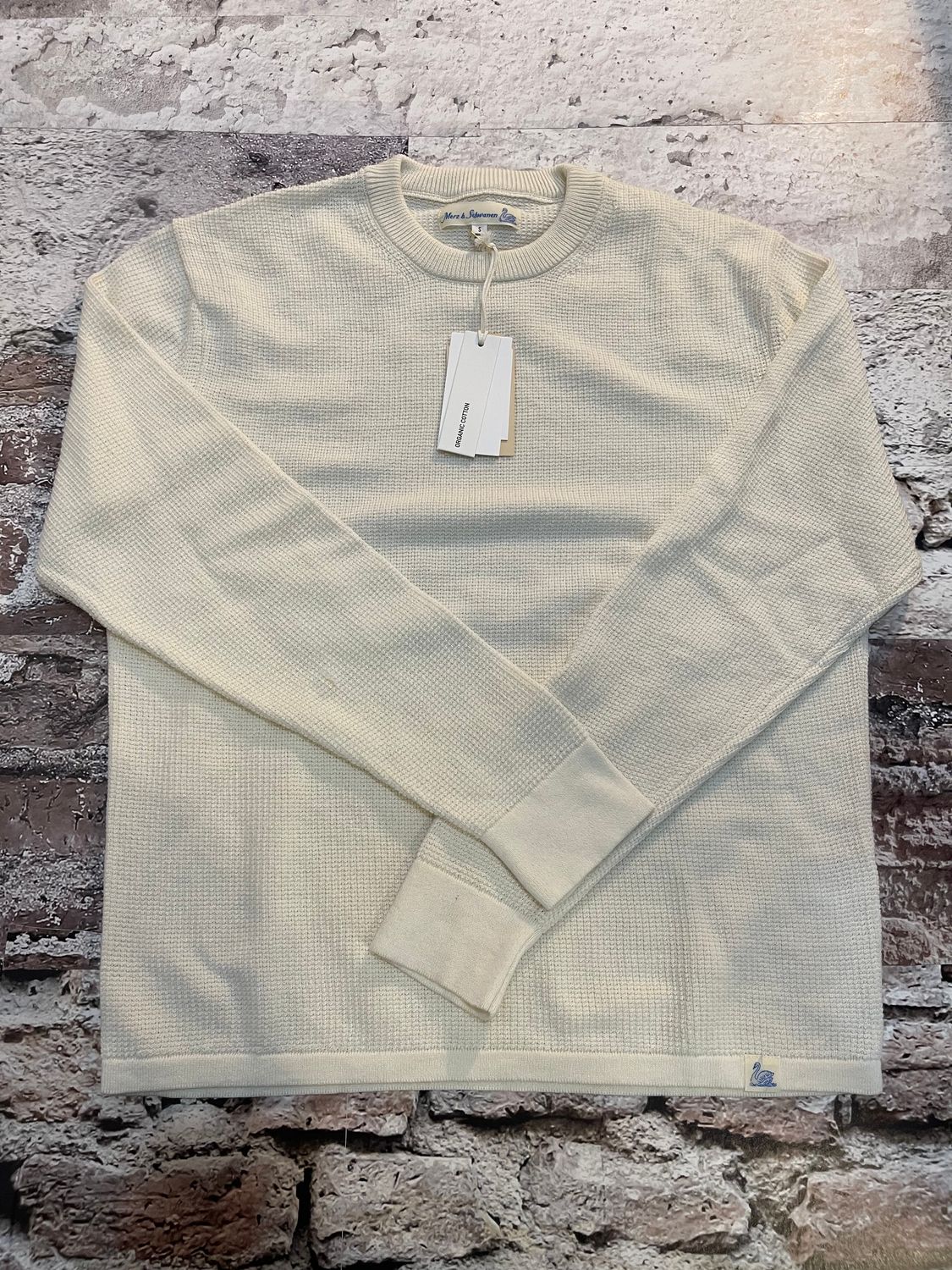Lightweight Waffle Knit Sweater, Color: Nature, Size: Small