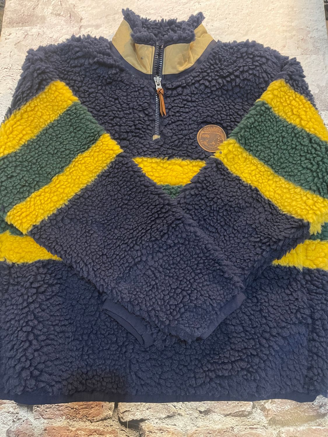 LS Yarn Dyed Shaggy Hi Pile Mockneck Pullover