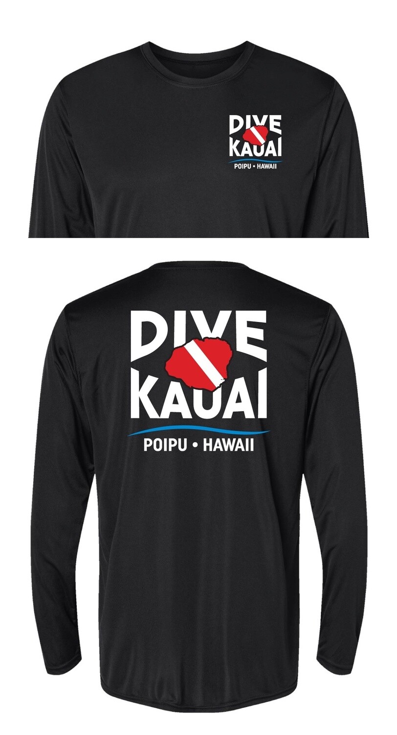 DK Souvenir Long Sleeve Sun/Water Shirts, Color: Black, Size: Xtra Small
