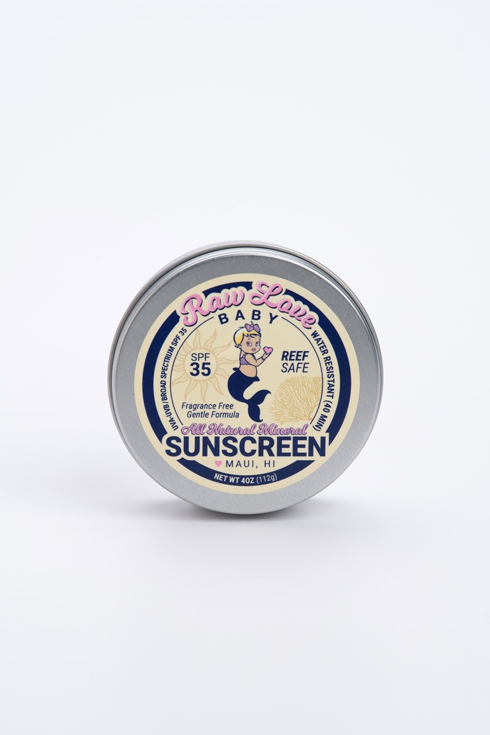 Raw Love Baby Sunscreen - 4oz Tin