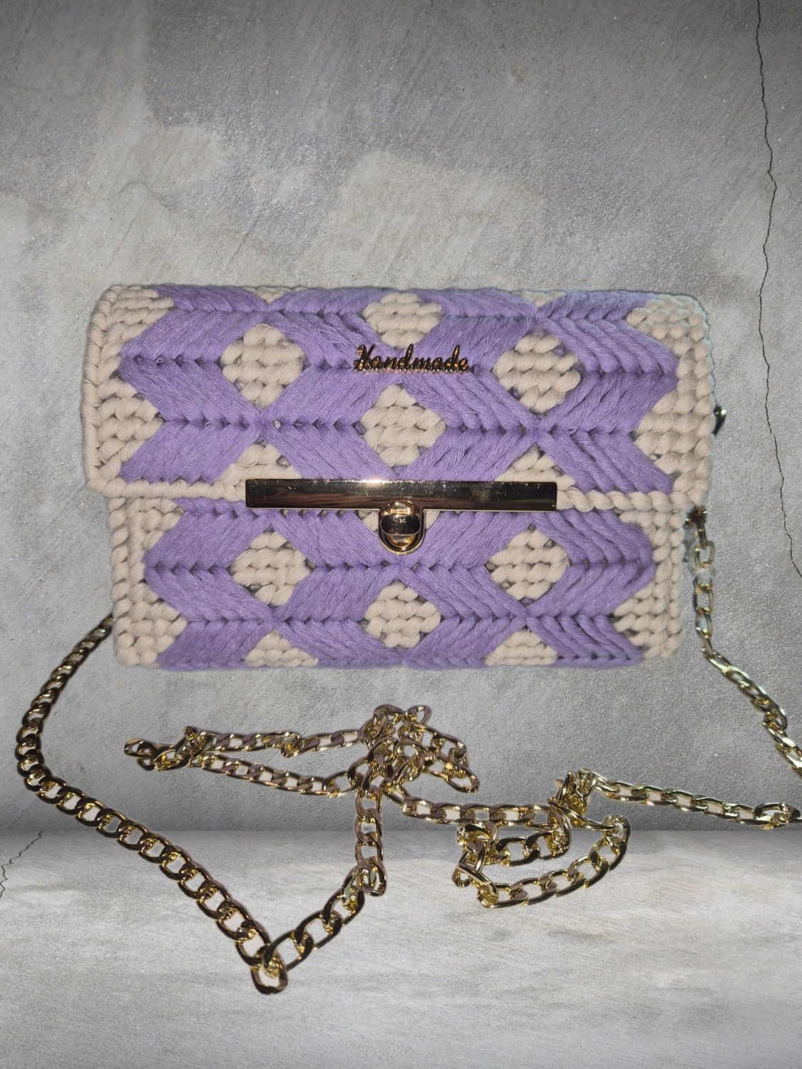 Sac violet beige