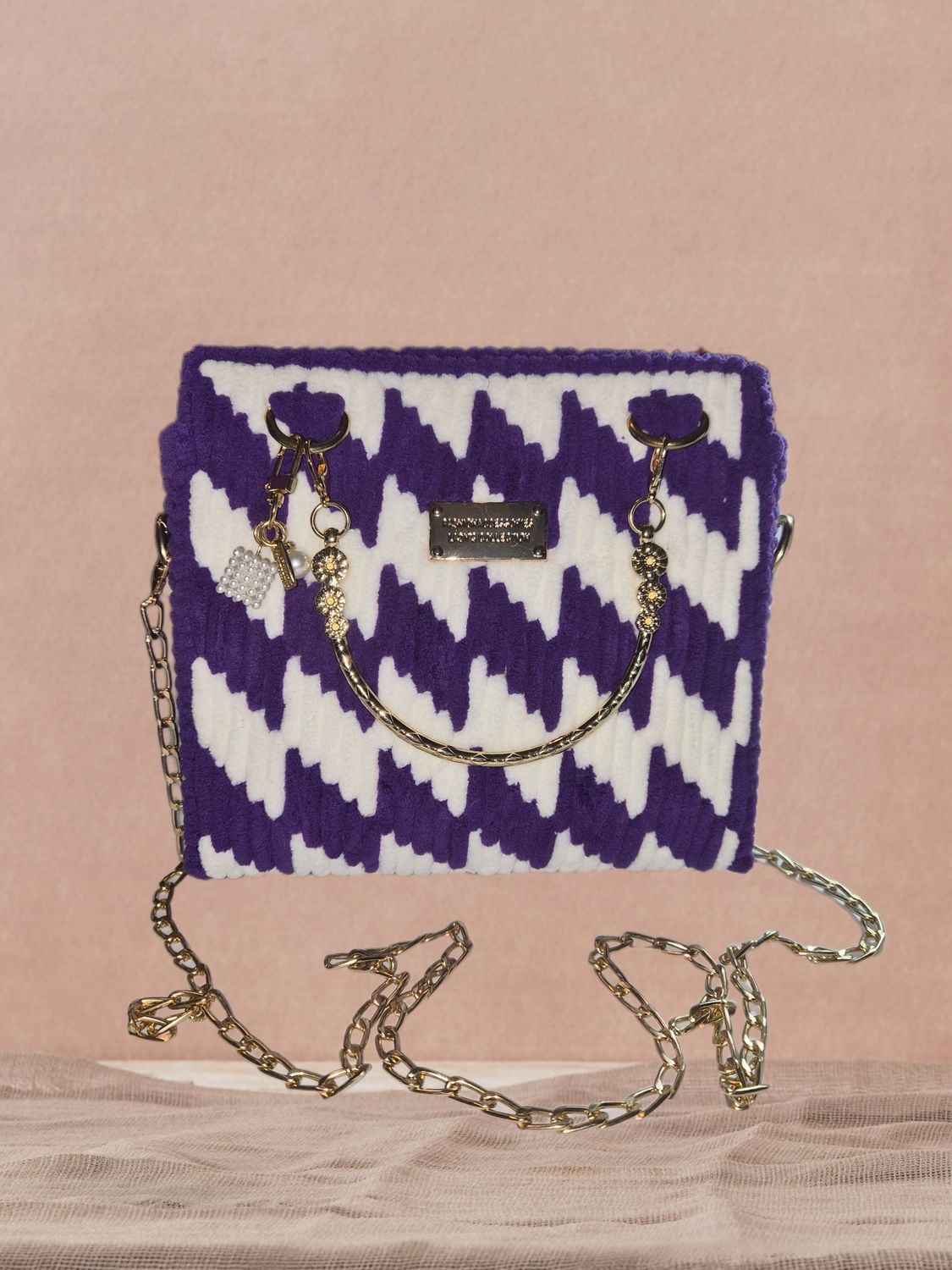 Sac violet écru 