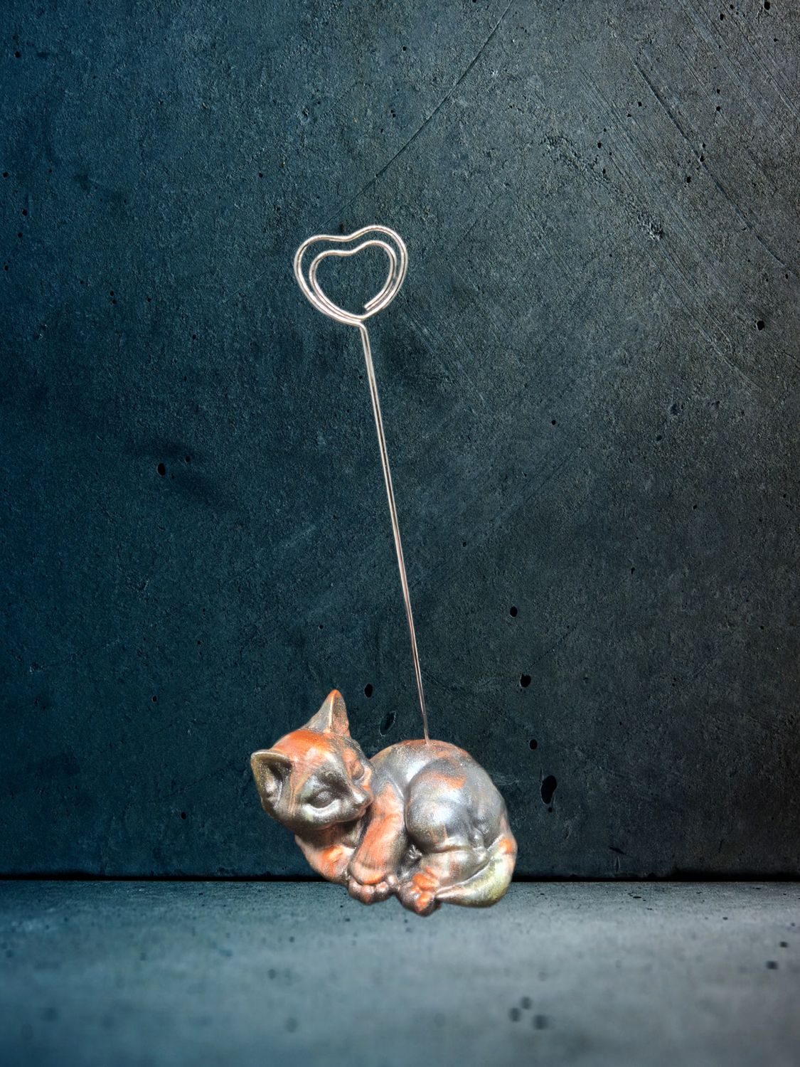 Porte photo chat couché 