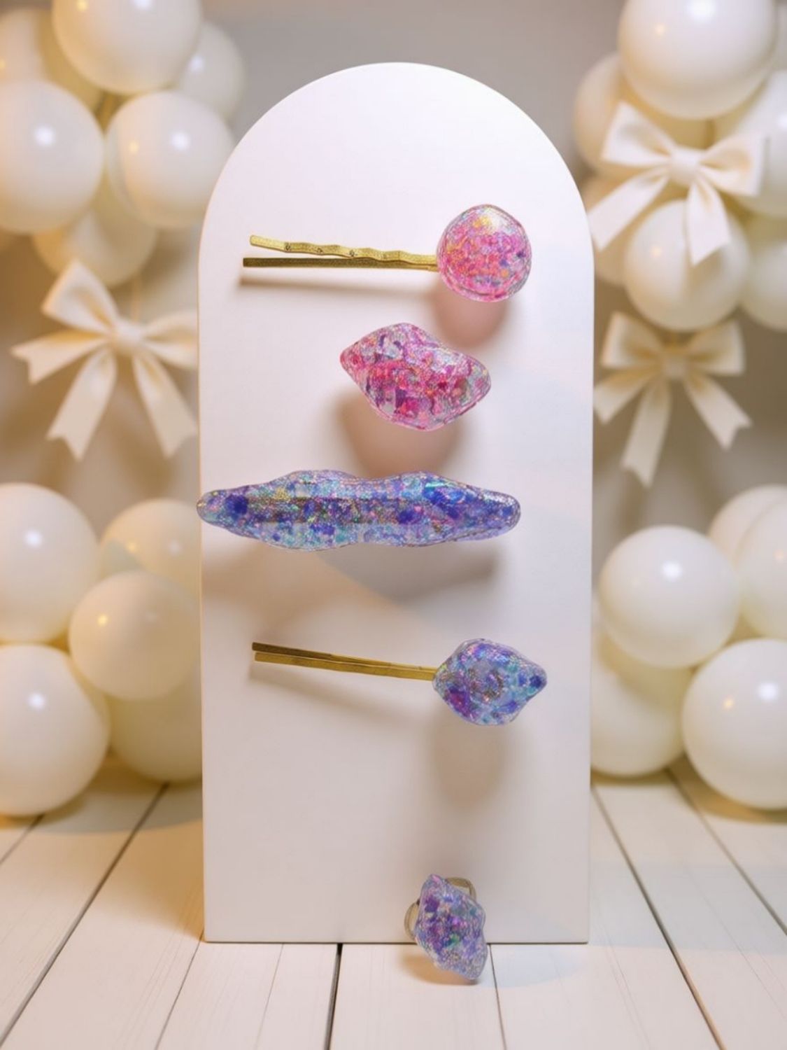 Pinces barrettes et bague