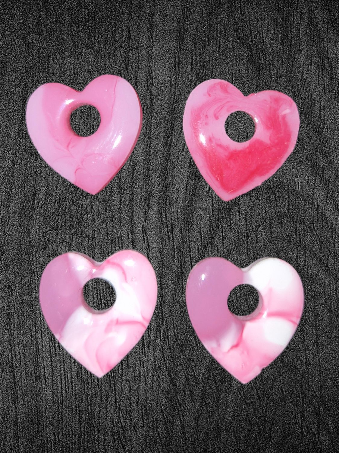 Coeur marbré rose
