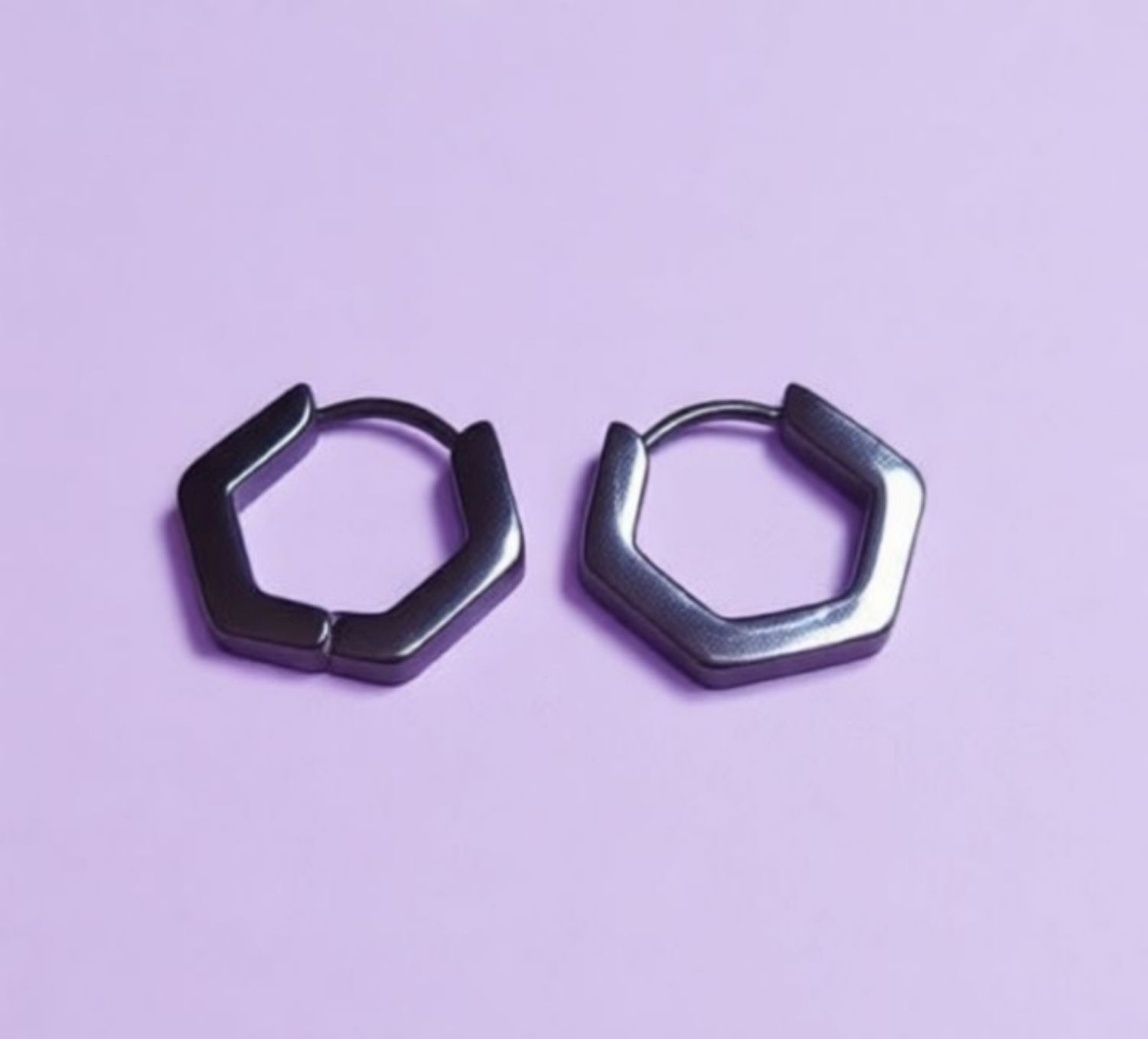 Créoles noires hexagone 