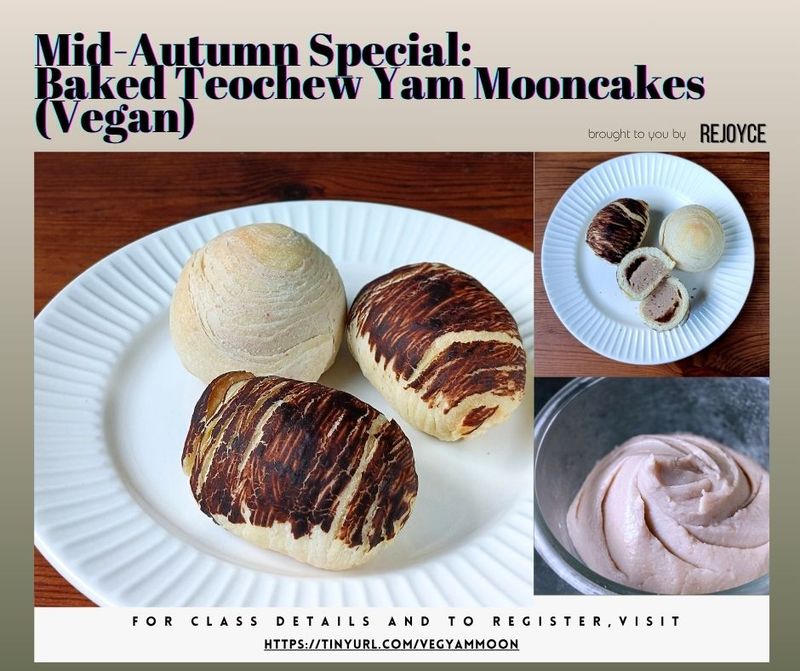 Mid-Autumn Special: Baked Teochew Yam Mooncakes (Vegan)