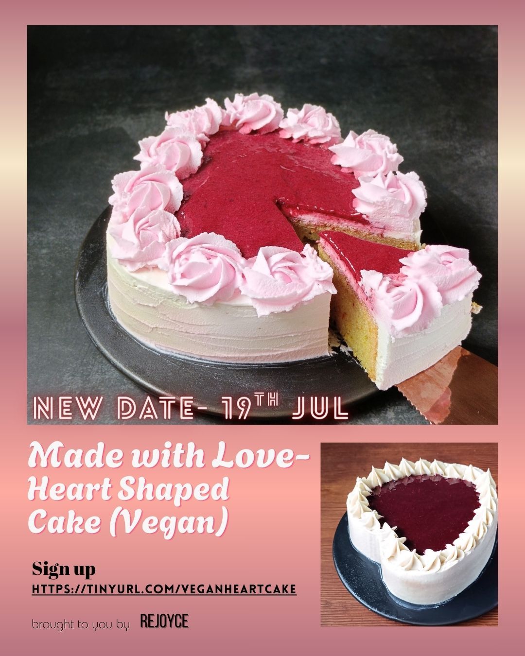 Made with Love- Vegan Heart Shaped Cake