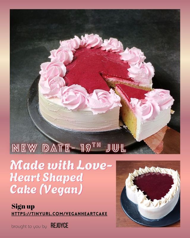 Made with Love- Vegan Heart Shaped Cake