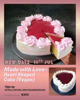 Made with Love- Vegan Heart Shaped Cake