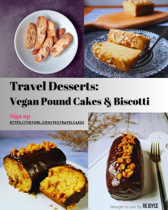 Travel Desserts: Vegan Pound Cakes &amp; Biscotti