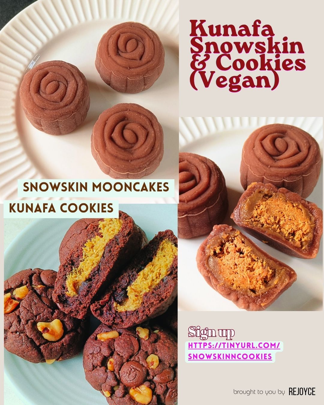 Kunafa Snowskin &amp; Cookies (Vegan)