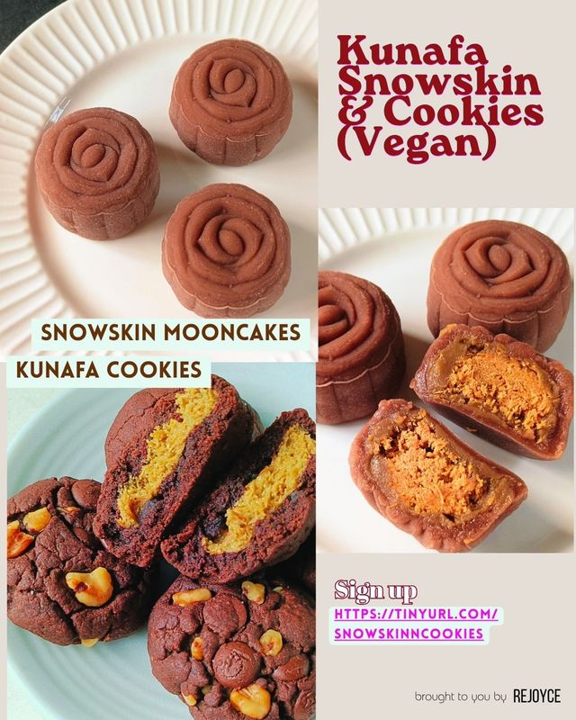 Kunafa Snowskin &amp; Cookies (Vegan)