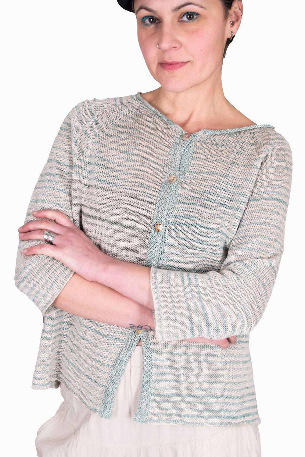 RAGLAN Cardigan,  Colour Zebra  Dunes,  size S