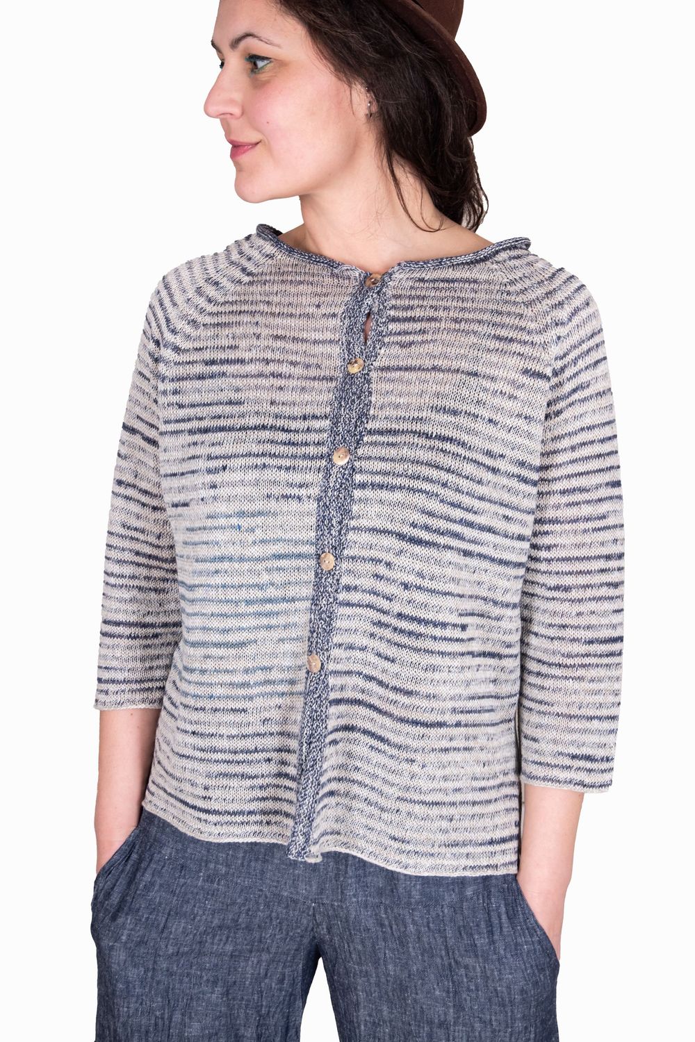 RAGLAN Cardigan,  Colour Zebra Blues,  size S