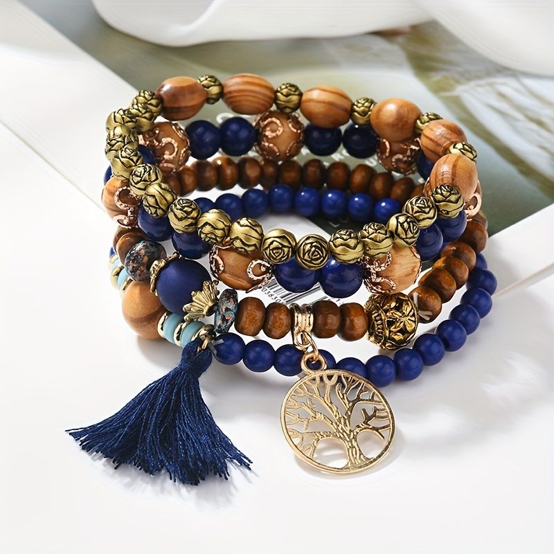 Turquoise Multilayer Tassel Bracelet