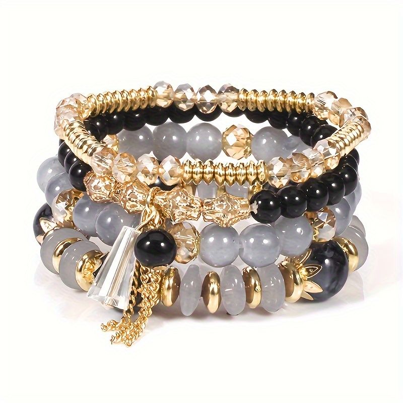 4pcs Chic Boho-Inspired Bracelet Set