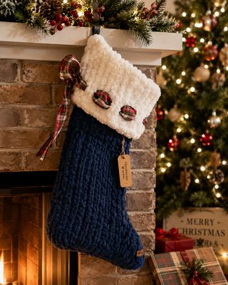 Jumbo Plush Chunky Knit Christmas Stockings