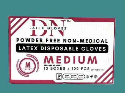 DN Latex Disposable Gloves Medium (case) ($34).