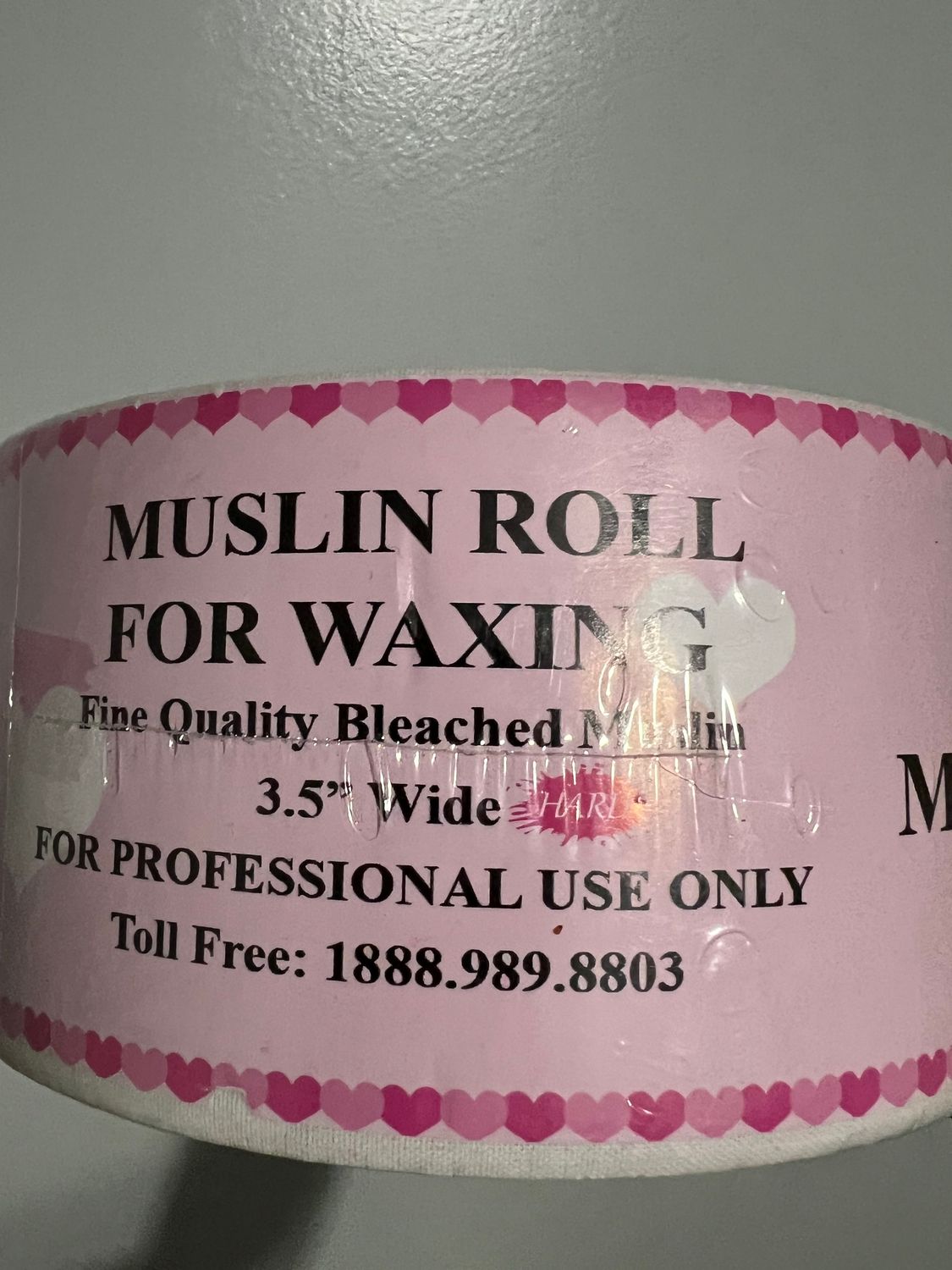 Wax Roll Fine Quality Bleached Muslin (3.5&quot; wide)