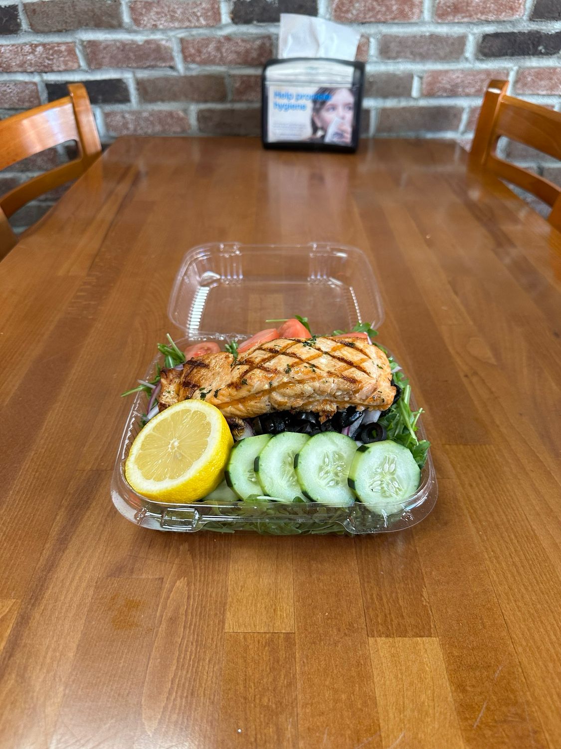 Tilapia over Salad
