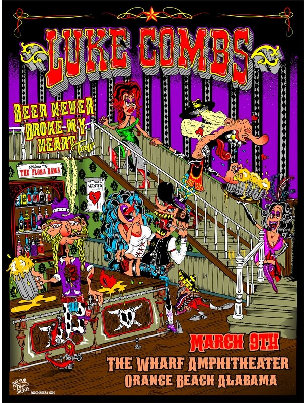 Luke Combs Commemorative Poster 18x24" Only 50 Signed And Numbered 2nd Printing