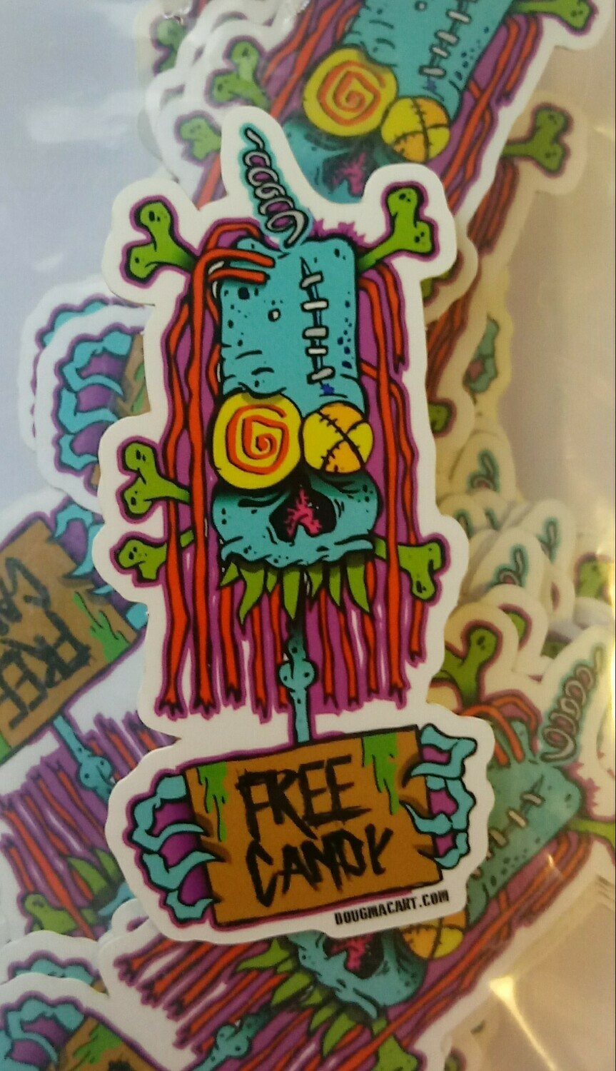 Free candy sticker