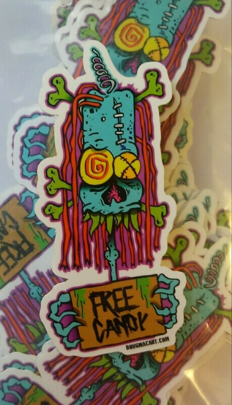 free candy sticker 1.5x3.5"FREE Shipping