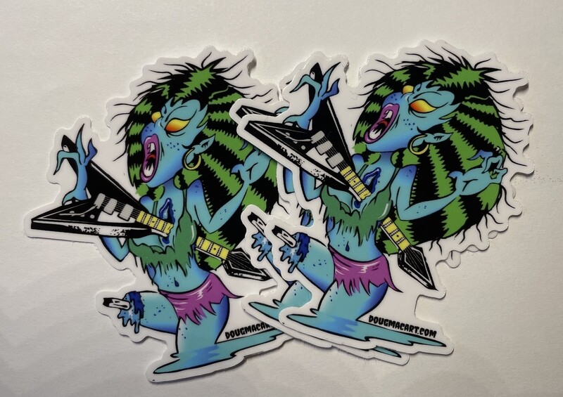 Zombie girl sticker