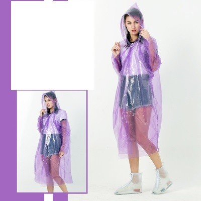 portable raincoat purple - বৃষ্টির জন্য কোট