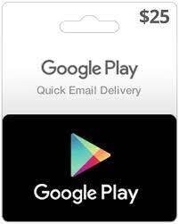 $25 USA Google Play Gift Card (Email Delivery)