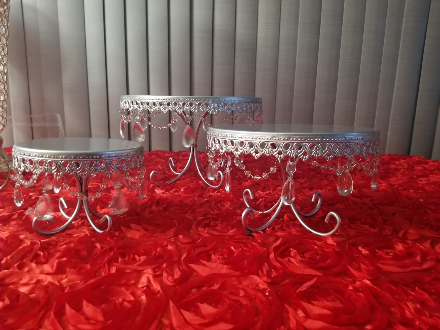 3 piece crystal cake stand