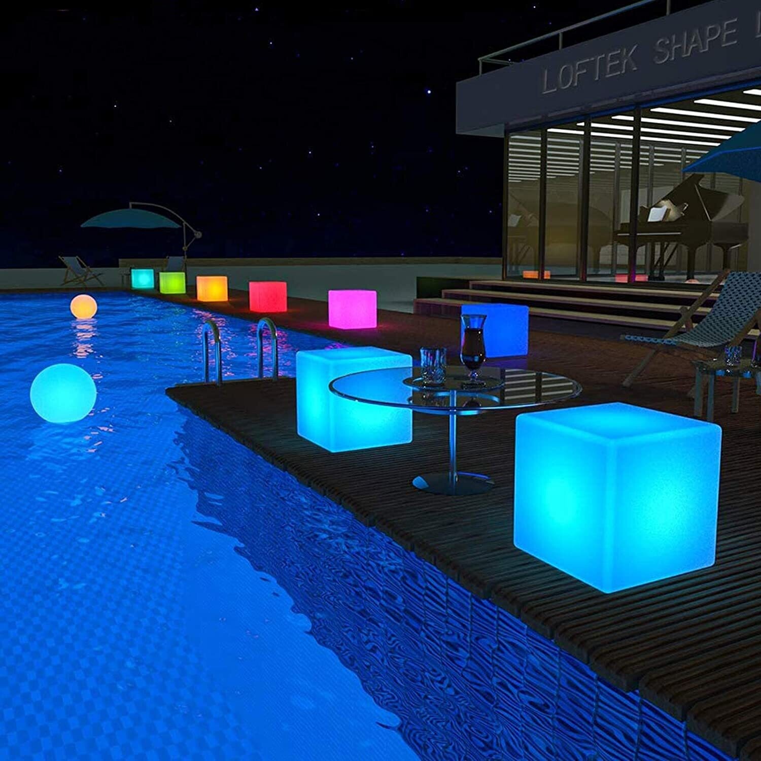 Led Cube Chair