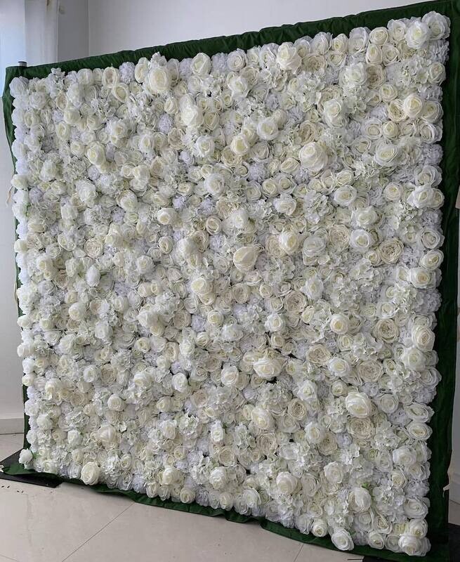 White 3D Flower Wall
