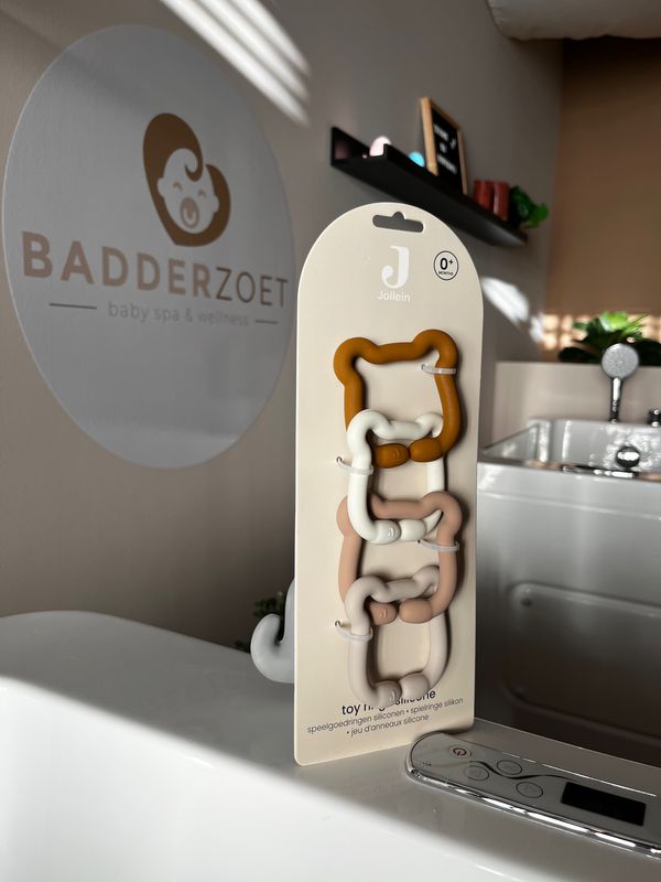 Jollein - Speelgoed Ringen Siliconen - Teddy Bear