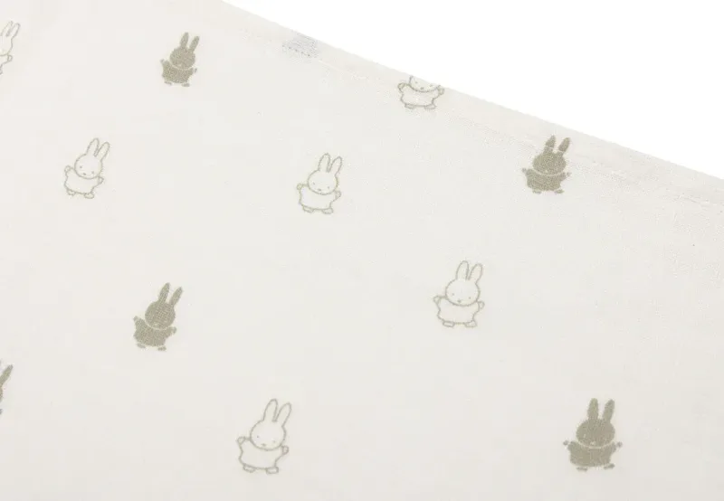 Hydrofiele doek Small 70x70cm Happy Miffy - Olive Green - 3 Stuks