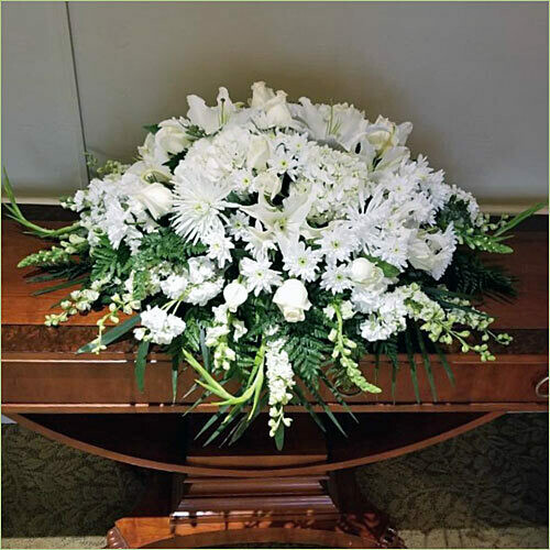 White Casket Cover