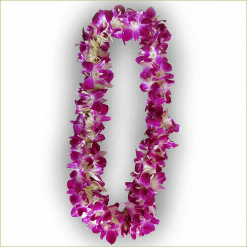 Purple Orchid Lei (Double)