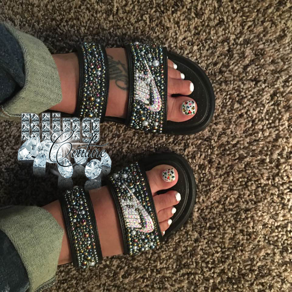 bling out nike slides