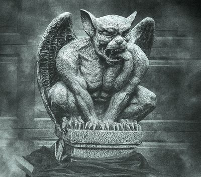 32" Full 3D Foam Gargoyle