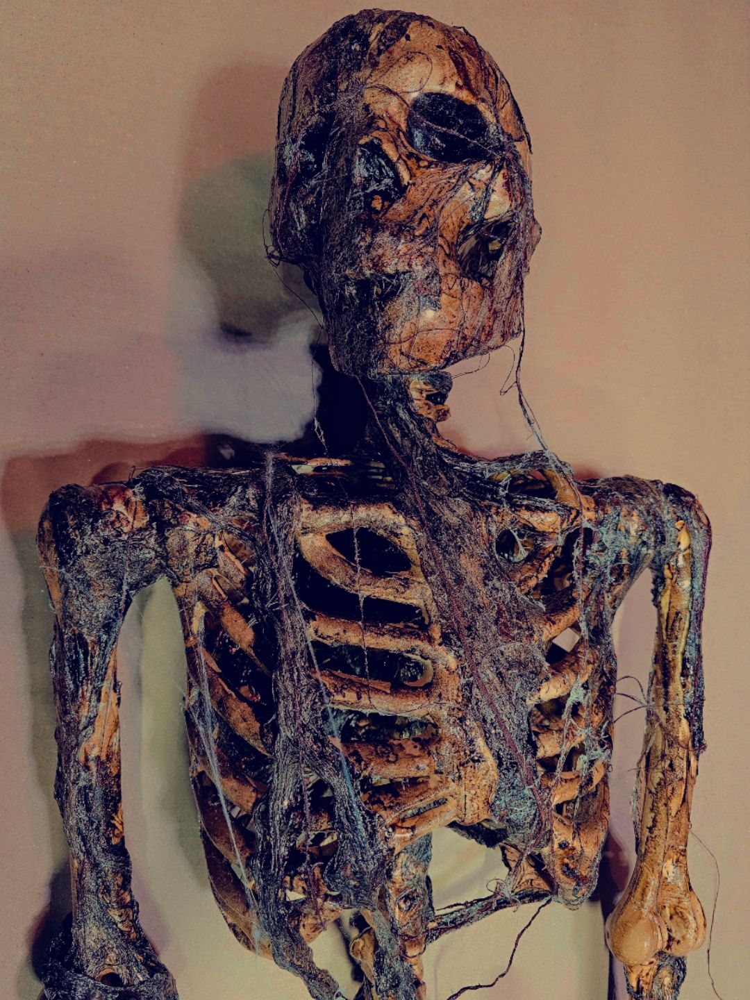 Corpsed / Rotted / Burned Skeleton with LED eyes/mouth/candle with timer