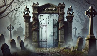 Cemetery Entrance 4-Pillar Archway