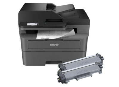 Brother MFC-L2820DW XL Wireless Compact Monochrome All-in-One Laser Printer with Copy, Scan and Fax, Duplex, Black &amp; White | Up to 4,200 Pages of Toner Included(1)