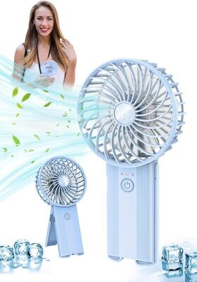 Portable Hand Held Fan-Handheld Personal Fan Rechargeable with 4 Speeds,Super Quiet,17 Hours of Use-Perfect for Airplane Beach Travel,Office