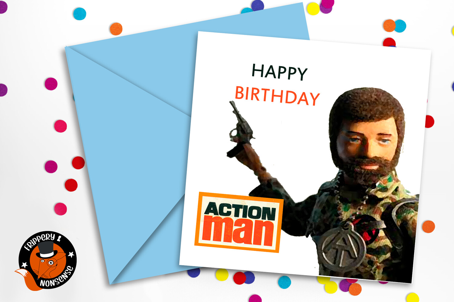 Action man Birthday card